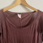 Humanoid Brown Long Sleeve Scoop Neck Tee T Photo 1