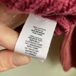 FOR THE REPUBLIC Cotton Crewneck Sweater (Sz XL) Red Distressed Cable Knit Photo 4