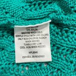 JM Collection  Crochet Jacket Women's Large Green Sweater Blazer Long Sleeves Photo 5