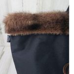 Murval Paris Black Faux Fur Tote Bag Women's Purse Monogram RSL Photo 3