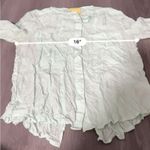 Anthropologie Maeve Mint Green Button Down Long Sleeve Shirt Size 0 Photo 5