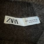 ZARA Turtleneck Knit Sweater Mini Dress Brown Size Small Photo 2
