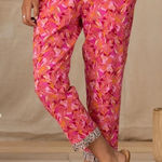 Sundance  Lei Vibrant Pink and Orange Cropped Pants Size PM Photo 0