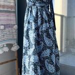 J.Crew Collection Ratti Blue Floral Cut-Out Halter Midi Dress Women’s Size 2 Photo 2