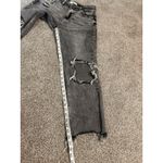 Vervet  Mom Jeans Size 28 X 26" Inseam Distressed Denim Raw Hems Gray‎ Photo 6