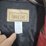 Vintage 90s Painted Pony Tapestry Blazer Jacket Fall Leaves USA Womens Medium Red Photo 3