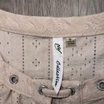 Ny Collection  Women’s Textured Eyelet Beige Blouse Size Medium Photo 3