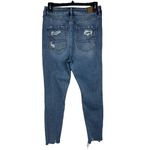 American Eagle SZ 8 SHORT Curvy Jeggings Jeans Super Hi-Rise Distressed Rip Blue Photo 5