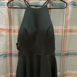 B Darlin B. Darlin Dark green short dress with halter top style and sheer mesh panels X s Photo 1