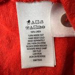 Tahari Womens Top Small Linen Button Back Flowy Coastal Beachy Tomato Girl Chic Photo 7