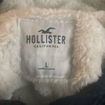 Hollister ✨ Co. FAUX SHEARLING-LINED ZIP-UP LOGO GRAPHIC NAVY SZ LARGE HOODIE✨ Photo 6