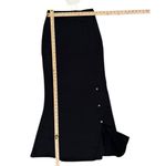 Baobab Katio Black Satin Maxi Skirt Small NWT Side Slit w/ Metal Hardware Photo 5