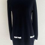 Lands' End  Women's Black White Cotton Color Block Photo 0