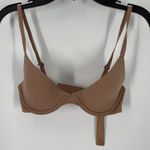 SKIMS  Fits Everybody Scoop Plunge Bra Sienna Underwire Padded Tan Brown Size 30B Photo 0