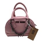 Steve Madden  Mini Pink Satchel With Chain Accents Removable Strap Stylish Photo 5