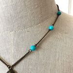 Rachel Blue and green beaded pendant necklace Photo 2