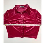 Rebdolls Fushsia Countdown Velvet Collared Button Front Crop Top Sz 1X W… Photo 4