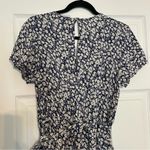 Rails  Sophia Romper in Navy Camellia Floral Buttons Waist Tie keyhole back Photo 7