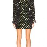 SALONI Rina Silk Blend Metallic Polka Dot Mini Sheath Dress Size 2 Black Photo 13