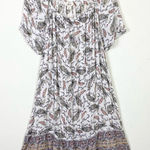 Style & Co White Floral Paisley Short Sleeve Dress Size M Photo 0
