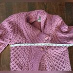 Aran Crafts 100% Merino Wool Purple Bohemian Zip Front Cardigan Size XS Photo 5