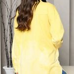 Peach Love California  Washed Button Up Shirt Jacket in Yellow Photo 2
