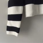 Moon & Madison 100% Cotton Black and White Striped Knit Sweater Top Long Sleeve Photo 5