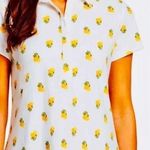 Gloria Vanderbilt  Women Short Sleeves White Yellow Lemon Pullover Shirt Size 1X Photo 0