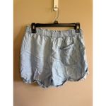 Aerie  Chambray Paperbag Waist Shorts Women's M/M Light Blue Cuffed Rolled Photo 2