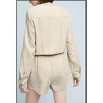 Cloth & Stone  Dahl Romper Anthropologie snake print linen blend size small Photo 1