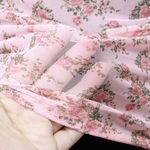 Pink Sheer Floral Top Size M Photo 2