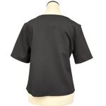 Quince Black Ultra Stretch Ponte Short Sleeve Top Size Medium NWT Casual Top Photo 4