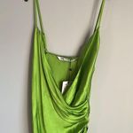 ZARA NWT neon green camisole drape dress Photo 5