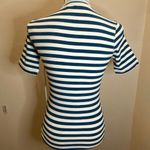 Capulet "Sandra" Cream & Teal Striped Bodysuit Photo 5