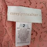Anthropologie Corey Lynn Calter Salmon Pink Floral Eyelet Lace Youghal Crops Photo 8
