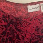 Liz Baker Red and Black Boxy Short Sleeve stretchy T-Shirt medium Photo 1