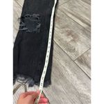 We The Free  Free People Straight Leg Button Fly Black Distressed Jeans Size 28 Photo 1