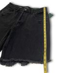 Wild Fable NWT 10 Black Wash Denim High Rise Bermuda Shorts Long Cutoff Hems New Photo 7