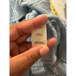 La Vie Rebecca Taylor Blue Tiered Midi Dress Women’s L Gauze Cotton Boho Peasant Size L Photo 2