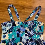 Nanette Lepore Floral Silk Top Womens Size 2 Blue Corset Style Sleeveless Y2K Photo 1