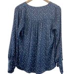Jason Wu J Womens XXS Polka Dot Blouse Top V-Neck Blue Purple Career Classic Photo 3