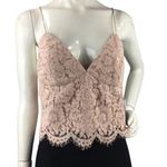 Jenny Yoo  'Pippa' Blush Lace Spaghetti Strap Top Photo 0