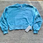 Lululemon Perfectly Oversized Cropped Crew Dye Blue NWT Size 2 Photo 1