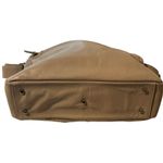 Perlina NEW  NEW YORK Taupe Satchel Leather Bag Photo 3