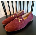 Joie  burgundy suede loafer flats with buckle size 9 Photo 10