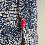 Lilly Pulitzer  white and blue patterned linen pull on pants Photo 1