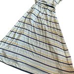 Anthropologie Eze Sur Mer Stripe Print Wrap Dress Spaghetti Strap Cotton Stretch Medium NWT Photo 10