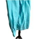 Partners Women’s Vintage 100% Silk Shirt Teal Long Sleeve Shoulder Pads Small Blue Photo 8