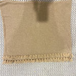 Lilly Pulitzer cashmere poncho metallic gold thread with Fringe Photo 2