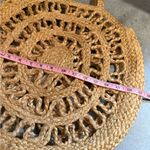 ZARA Round Shopper Bag BRAIDED JUTE Natural CUTOUT Tote XL HandBag W/ MU Bag Photo 6